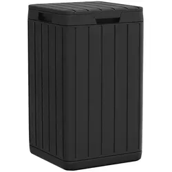 vidaXL Outdoor-Mülltonne Anthrazit 80L - Haushaltszubehör: Wetterfeste Mülltonne mit 80L Fassungsvermögen, ideal für Gärten und Parks, in natürlicher Holz-Optik für stilvolle Abfallentsorgung.
