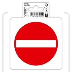 Exacompta 67049E Hinweisschild selbstklebend, PVC, Einbahnstraße 10 cm - Rot