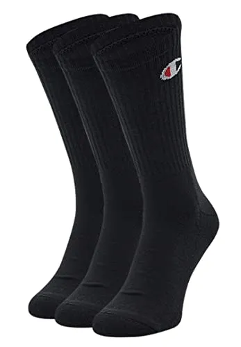 Champion Unisex Core 3PP Crew Füßlinge, Nero, 43-46 von Champion