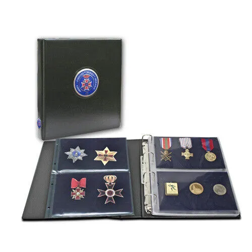 Sammelalbum Militaria Orden Abzeichen A4 SAFE 7355-0 Premium - Alben für die sichere Aufbewahrung von Orden und Abzeichen, hochwertig verarbeitet und ideal für Sammler. Perfekt für die Präsentation Ihrer wertvollen Stücke.
