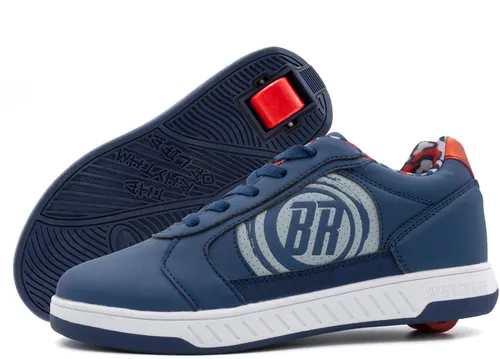 BREEZY ROLLERS 2223123 Schuh mit Rollen blue/dark - 33 - Inliner mit innovativem Rollensystem für einen tiefen Stand. Rollen sind schnell und ohne Werkzeug herausnehmbar. Perfekt für jeden Anlass!