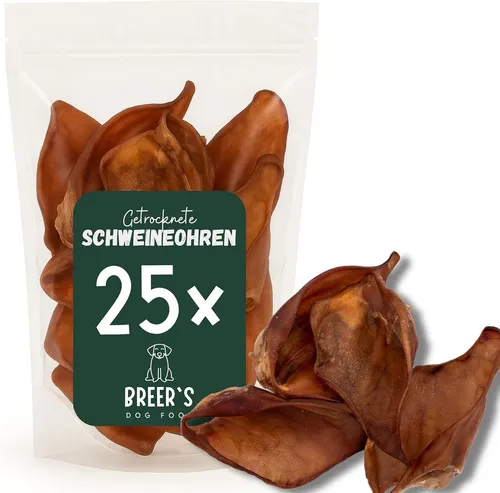 Getrocknete Schweineohren für Hunde – 25 Stück aus deutscher Herstellung - Leckere Schweineohren für Hunde, ideal für jedes Alter und jede Größe. Hochwertiger Snack mit geprüfter Qualität, perfekt für die tägliche Belohnung oder Beschäftigung.