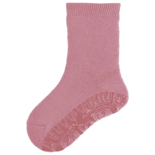 Sterntaler Fli Fli SOFT uni - Mädchen Fliesen Flitzer einfarbig - warme Kinder Stoppersocken mit Innenfrottee - elastische, hautsympathische Kinder Strümpfe mit Anti-Rutsch-Sohle, mattrosa, Größe 34