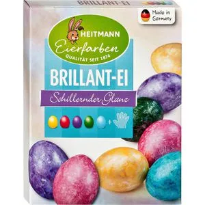 Heitmann-Eierfarben Eierfarben 1012474 BrilliantEi, 5 Flüssig-Farben, mit Glanzeffekt