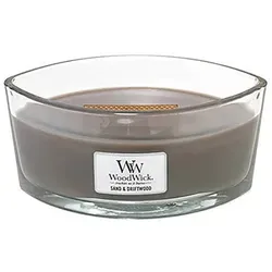 Woodwick Sand & Driftwood Duftkerze mit Holzdocht 275 g in braun von WoodWick