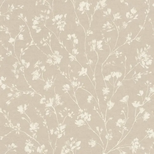 Rasch Beige Blumentapete auf Vlies von Rasch