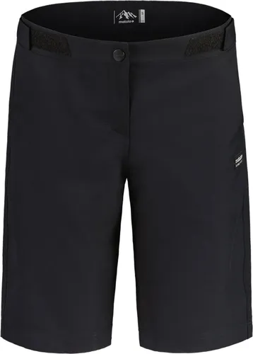 Maloja Damen CardaminaM. MTB Hose kurz - Größe S, schwarz - Kurze Hosen, elastische und bequeme MTB Shorts für Damen, ideal für lange Fahrten und stylisches Auftreten im Sattel