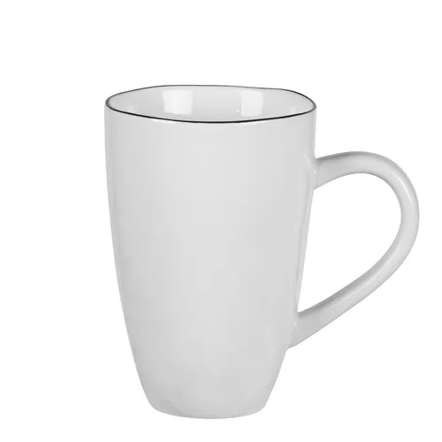 Broste Copenhagen Salt Tasse White w/Black Rim 0,3l