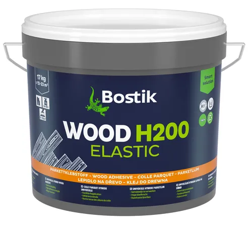 Bostik Wood H200 Elastic Parkettkleber 17kg - Klebstoffe, elastischer Parkettkleber für flexible Anwendungen und starke Haftung auf verschiedenen Untergründen.