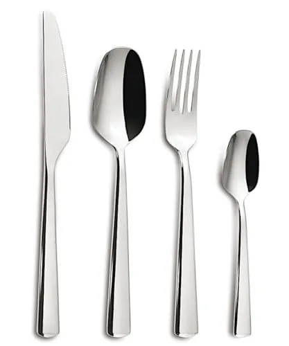 comas Besteck-Set Munich 24-tlg. für 6 Personen - Hochwertiges Besteckset aus 18/10 Edelstahl, 24 Teile mit einzigartiger Formensprache und elegantem Spiegel-Finish, spülmaschinengeeignet und ideal für stilvolle Dinner.