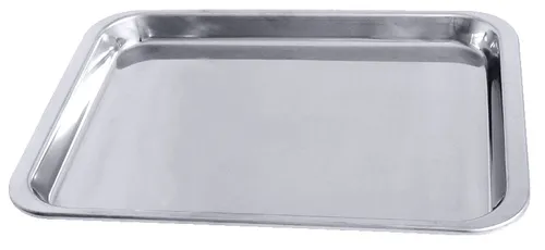 Contacto Edelstahl Auslagetablett 38,5 cm - Küchenutensilien, elegantes Tablett aus rostfreiem Edelstahl, ideal für stilvolle Präsentationen und vielseitig einsetzbar.