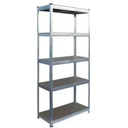 Schwerlastregal 5 Böden - Lagerregal für Werkstatt und Garage - Robustes Schwerlastregal mit 5 Böden, ideal für Werkstätten und Garagen. Maximale Tragfähigkeit von 875 kg. Hergestellt aus langlebigem Stahl für zuverlässige Nutzung.