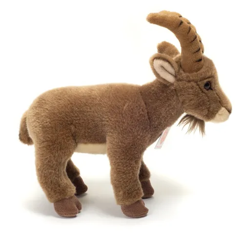 Steinbock Kuscheltier von Teddy Hermann 26 cm - Stoff- & Plüschtier in Braun, 26 cm groß, perfekt zum Kuscheln und Spielen für Kinder jeden Alters.