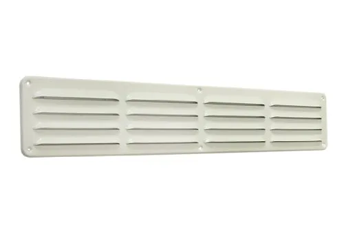 Lüftungsgitter LG-5009 W Lamellengitter Alu Weiß PVD 495 x 90 Zuluft Abluftgitter