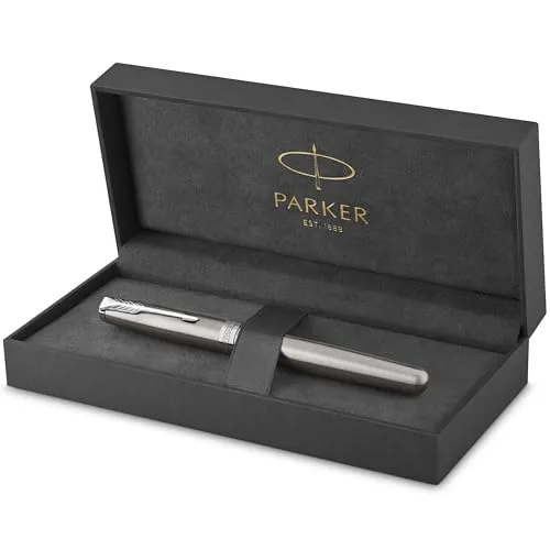 Parker Sonnet Tintenroller - Edelstahl mit Palladiumzierteilen, feine Spitze und hochwertige Geschenkbox für stilvolles Schreiben