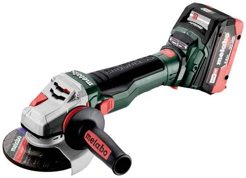 Metabo WB 18 LTX BL 15-125 Quick Akku-Winkelschleifer - Akku-Winkelschleifer mit 2 x 5,5 Ah LiHD Akkus, ideal für kabelloses Arbeiten und höchste Flexibilität in Werkstatt und unterwegs.