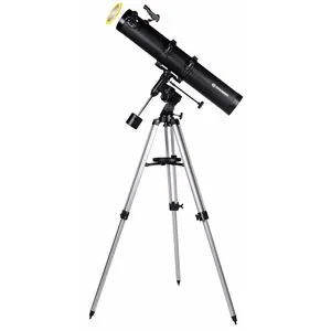 Bresser Galaxia 114/900 EQ Spiegelteleskop - Einsteigerfreundlich - Teleskop mit 114 mm Öffnung und 900 mm Brennweite, ideal für Einsteiger. Mit Smartphone Kamera-Adapter für beeindruckende Himmelsfotografie und professioneller äquatorialer Montierung.