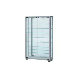 VCM Glasvitrine Vitrosa Mini – Hängend mit Spiegel und 8 Fachböden