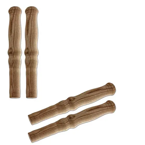 BigDean 4X Schubkarren Universal Holzgriffe Karrengriff Schiebkarre Schubkarrengriffe Griffe