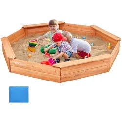 VEVOR Achteckiger Sandkasten aus Holz für Kinder
