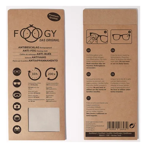 Produktbild FOOGY Antibeschlagtuch – Brillenputztuch aus Mikrofaser