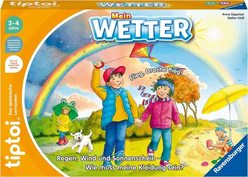 Ravensburger tiptoi® Mein Wetter 00118 - Interaktives Lernspiel zum Thema Wetter für Kinder von 3-4 Jahren. Fördert spielerisch das Verständnis für Wetterphänomene und bietet spannende Entdeckungsmöglichkeiten.