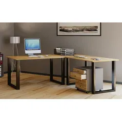U Schreibtisch Lona Eckschreibtisch 130x130x50 - Kinderschreibtisch mit individuell montierbaren Tischplatten, hochwertigem Metallgestell und geräumiger Arbeitsfläche für viel Bewegungsfreiheit. Perfekt für kreative Kinder!