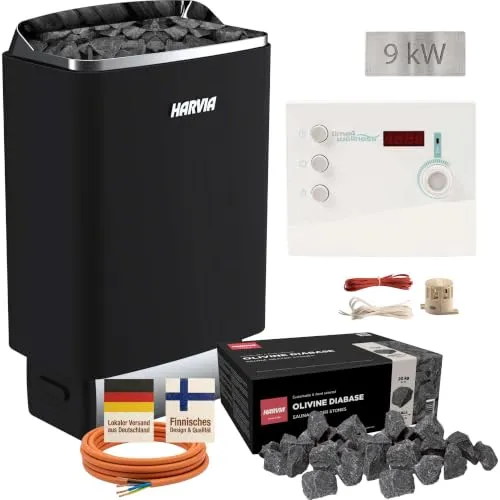 Fresh-Pool Saunaofen Harvia TopSteel M90E Black