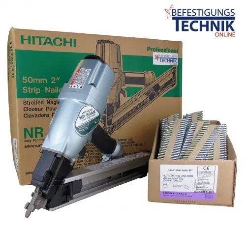 Hitachi Druckluft Ankernagler NR50AK mit 2000 Ankernägeln von Hitachi
