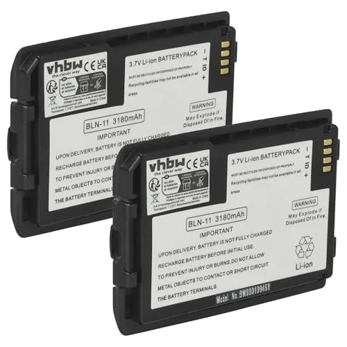 vhbw 2X Akku kompatibel mit EADS Tetra Cassidian TH1N, P8GR Funkgerät, Walkie Talkie (3180 mAh, 3,7 V, Li-Ion)