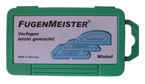 Fugenmeister Winkel Fugenglätter, 45/90 Winkel, 3/5/6/8/10 mm - W-03 - Präzises Messgerät für saubere Fugen mit verschiedenen Breiten, ideal für professionelle Handwerker und DIY-Projekte.