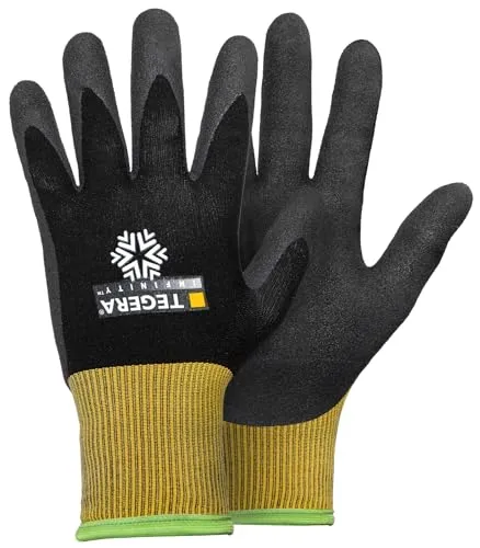 Tegera 8810 Winter-Arbeitshandschuhe, Hitzeschutz & Kälteschutz, Nitrilschaum, Cat. II, EN 388 & EN 407 Zertifiziert (Größe 9, 1 Paar)