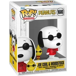 Funko Pop! & Buddy: Peanuts - Joe Cool mit Woodstock - Sammlerstück aus hochwertigem Vinyl, ca. 9,5 cm hoch. Ideal für Peanuts-Fans und perfekt als Geschenk für jeden Anlass. Ergänzen Sie Ihre Sammlung mit dieser besonderen Figur!