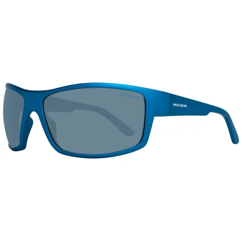 Skechers Sonnenbrille SE6116 91V 70 Herren Blau - Sportbrillen mit polarisierenden Gläsern für optimalen UV-Schutz, ideal für aktive Herren, inklusive Original-Etui.