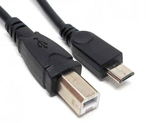 USB 2.0 Kabel 95 cm Micro B Stecker zu Typ B Stecker Adapter in Schwarz