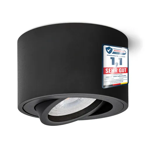 Deckenleuchte Spot SMOL schwenkbar Schwarz mit LED 4W warmweiß Aufbaustrahler