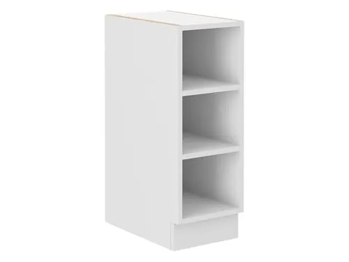 Mirjan24 Küchenschränke Retroline Unterschrank Hängeschrank Spülenunterschrank Herdumbauschrank Eckunterschrank Backofenschrank Küchenzeile (Weiß, Unterschrank 30 D-OTW BB)