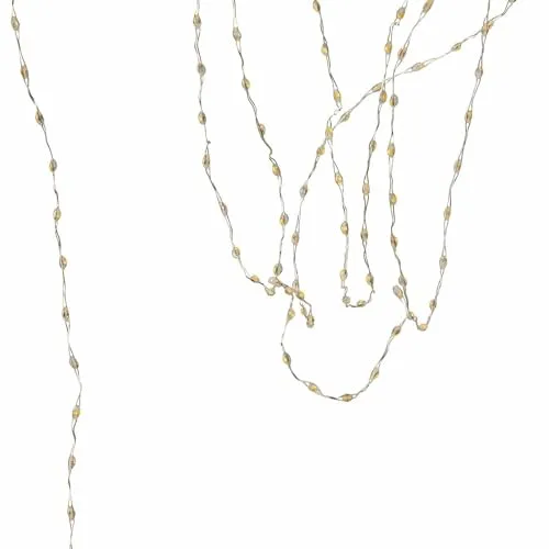 Loberon Lichterkette Regine, Mikro-LEDs, intensiv warmes Licht, Weihnachtsbeleuchtung, Weihnachtsdekoration, Weihnachten, Eisendraht, klar