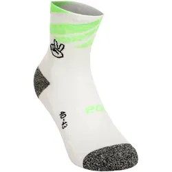 P.A.C. RN 6.2 Reflective Pro Mid Compression Kompressions-Socken Herren-Weiß,Neonorange, Größe 44-47 (auch verfügbar in 40-43)
