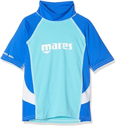 Mares Rash Guard Junior - Kurzarm - Boys - Gr: L - Neoprenanzüge für alle Wassersportarten, aus leichtem Material, das schnell trocknet und mit flachstichnähten für maximalen Tragekomfort.