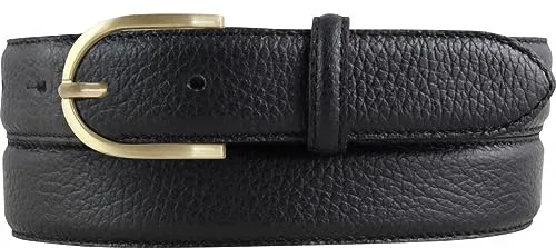 BELTINGER Italienischer Damen-Gürtel, 30 mm breit, Damen, Chinogürtel, Hosengürtel, strukturiertes Leder, Schließe Gold | Schwarz 110cm