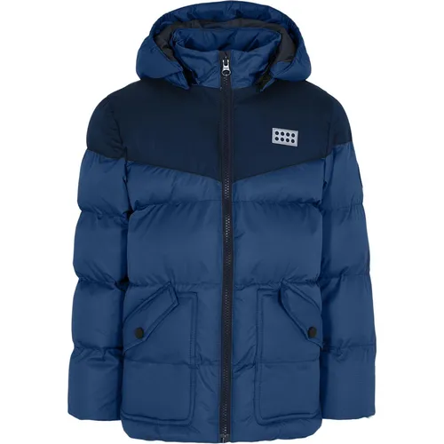 LEGO kidswear LWJEBEL 733 - Dunkelblaue Kinderjacke - Outdoor Freizeitjacken für Kinder, wasserabweisend und warm mit abnehmbarer Kapuze für sicheren Tragekomfort bei jedem Wetter.