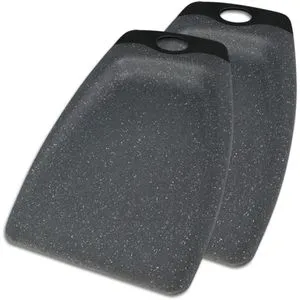 STONELINE Schneidebrett Schaufel 10980, Kunststoff, 32,5 x 23 cm, grau / schwarz, Set, 2-teilig, 2 Stück