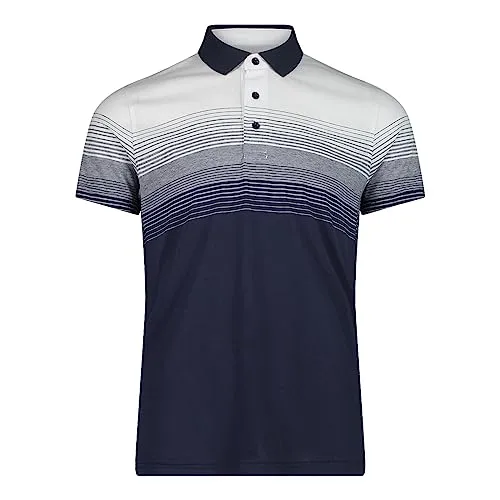 CMP MAN Polo B.Blue-Bianco - 52 - Hochwertiges Poloshirt für Herren mit UV-Schutz und geruchshemmender Behandlung, ideal für aktive Freizeitgestaltung und sportliche Aktivitäten.