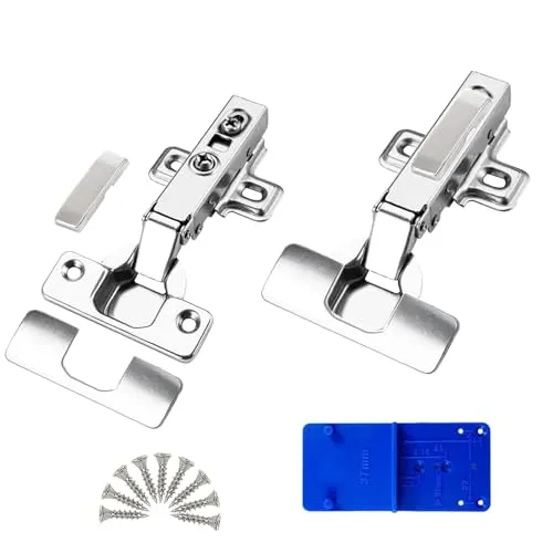 Stück Schrankscharniere, 110 Grad Schrankscharnier Mit Dämpfungsfunktion, Topfscharnier 35mm, Eckanschlag Soft Close Scharniere, Aufschraubscharnier Softclose, für Küchenschrank Schranktür 2