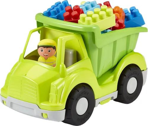 ECOIFFIER 1483X6 Bausatz - Bauklötze für Kinder ab 18 Monaten, 21-teiliges Set mit buntem Kipplaster und Bausteinen, fördert Motorik und Kreativität durch spielerisches Lernen.