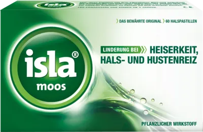 isla moos Halspastillen - Linderung bei Halskratzen - Arzneimittel zur Beruhigung bei Halskratzen und Reizhusten, mit isländischem Moos für effektiven Schutz der Schleimhaut und schnelle Erholung.