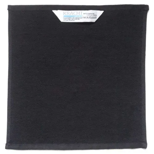 Kracht Geschirrtuch Frottee 30x30cm Frottier Picquet Schwarz Gläsertuch Spültuch