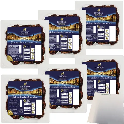 Leverno getrocknete Tomaten 6er Pack 6x150g Packung usy Block