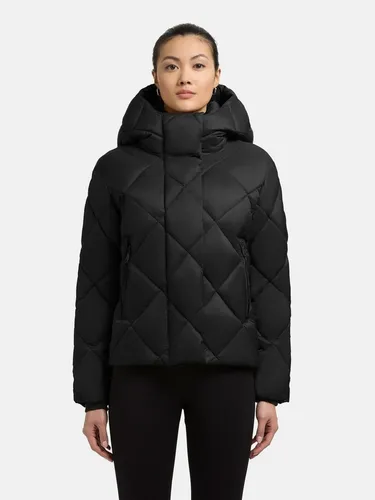 khujo Steppjacke Lilian Damen Winterjacke mit Karo-Steppung in schwarz von khujo